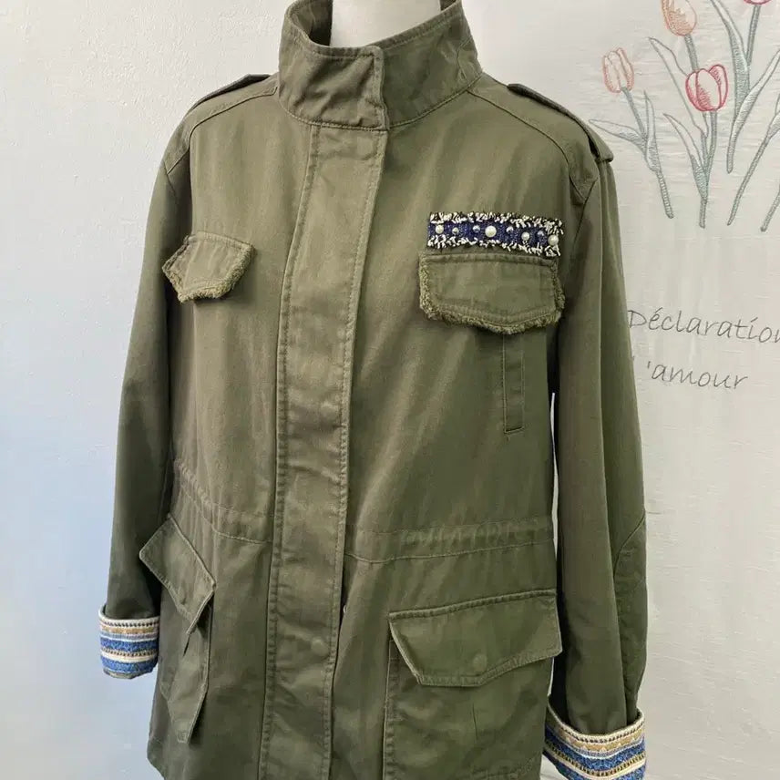 [BUNJANG] Roem Khaki Field Jacket / 로엠 카키색 야상 점퍼 자켓