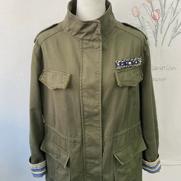 [BUNJANG] Roem Khaki Field Jacket / 로엠 카키색 야상 점퍼 자켓