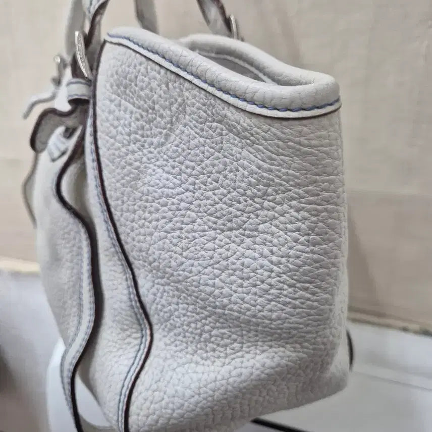[BUNJANG] Dolce &amp; Gabbana White Leather Big Tote Bag / 돌체앤가바나  화이트가죽 빅 토트백