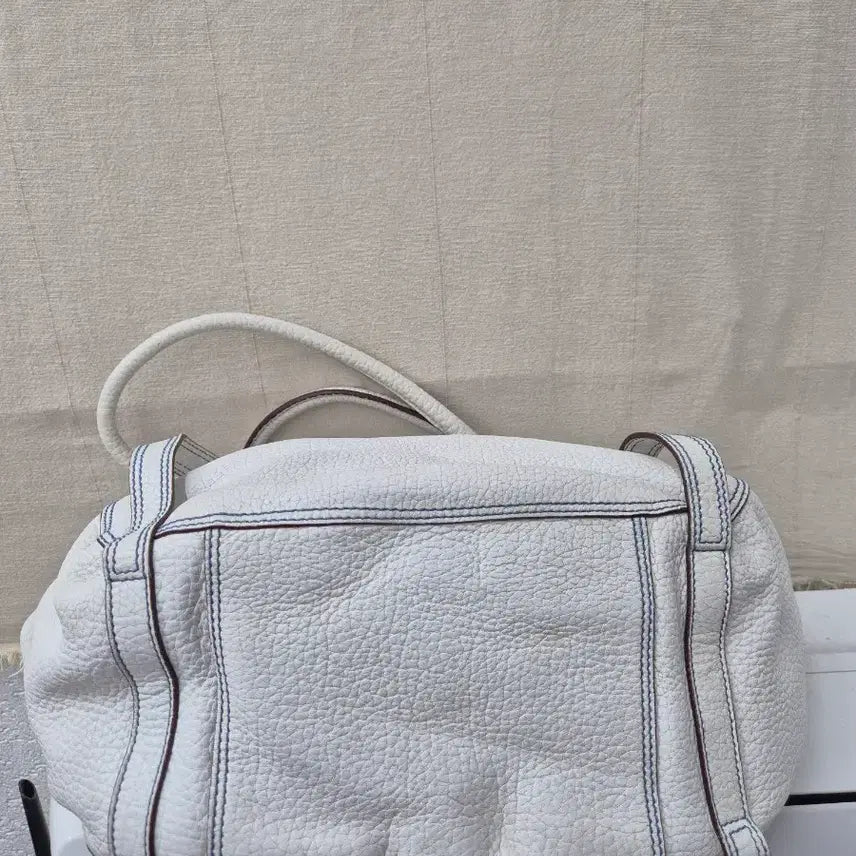 [BUNJANG] Dolce &amp; Gabbana White Leather Big Tote Bag / 돌체앤가바나  화이트가죽 빅 토트백