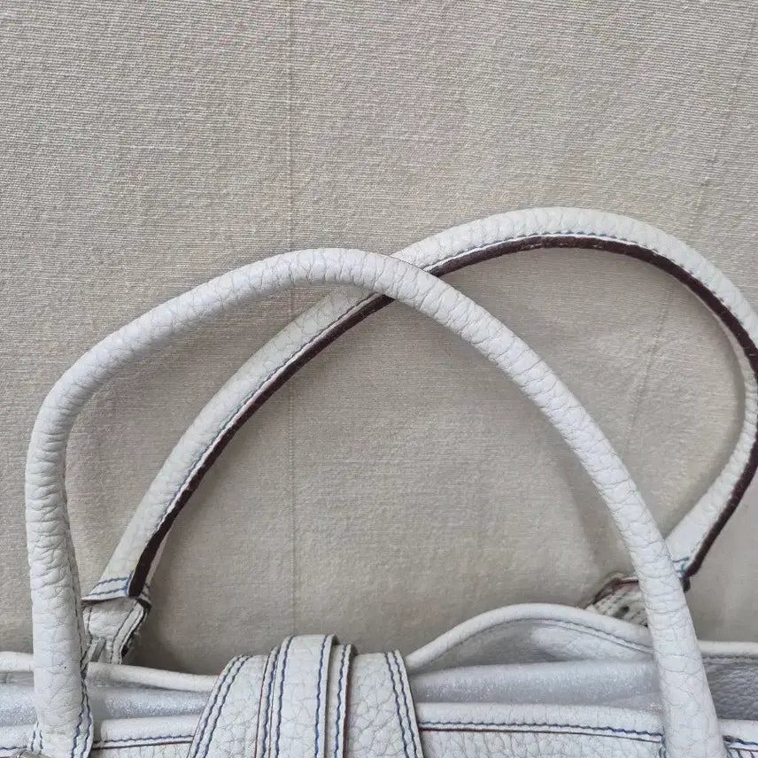 [BUNJANG] Dolce &amp; Gabbana White Leather Big Tote Bag / 돌체앤가바나  화이트가죽 빅 토트백
