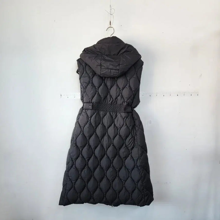 [BUNJANG] Tankus Quilted Hooded Long Vest Black / 탱커스 누빔 후드 롱 조끼 블랙 패딩