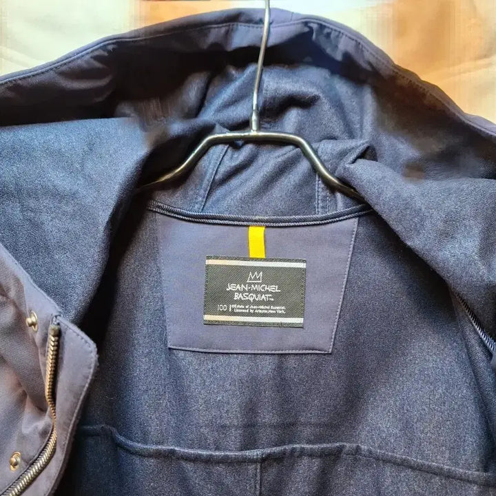 [BUNJANG] Jean Michel Basquiat Hooded Coat Navy / 장미쉘바스키아 후드 코트 네이비
