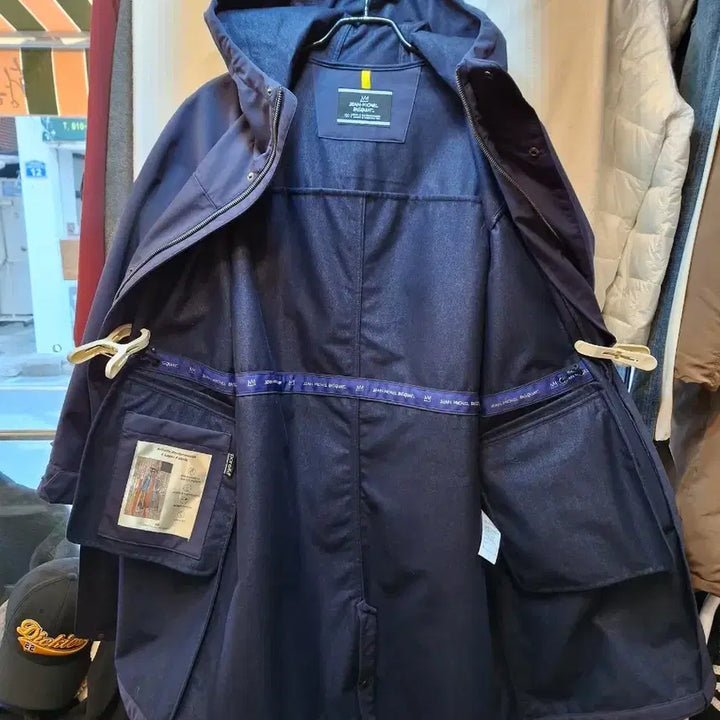 [BUNJANG] Jean Michel Basquiat Hooded Coat Navy / 장미쉘바스키아 후드 코트 네이비