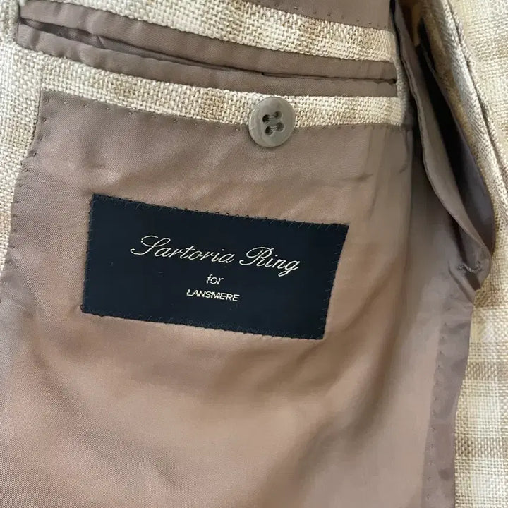 [BUNJANG] Ring Jacket Lanamere Wool Silk Linen Blend Check Jacket / 링자켓 란스미어 모 실크 린넨 혼방 체크자켓 95