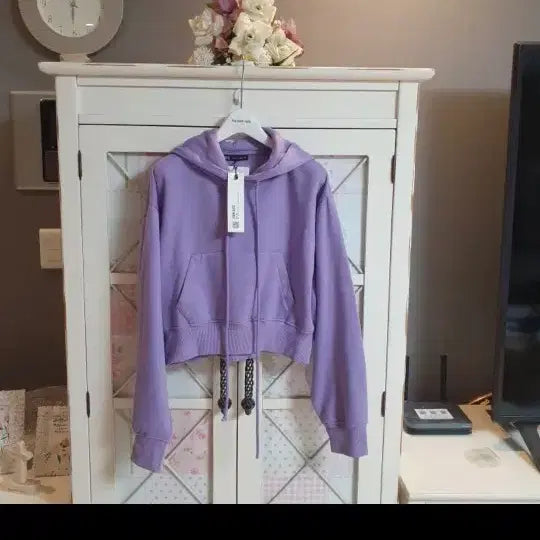 [BUNJANG] ZARA Purple Crop Hoodie / 자라 퍼플 크롭 후드티/55-76 새상품