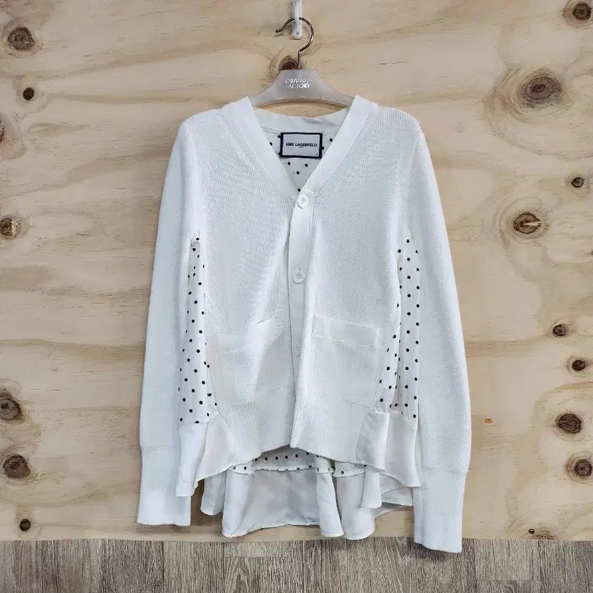 [BUNJANG] Karl Lagerfeld Dot Cardigan / 1012) 칼 라거펠트 도트 가디건