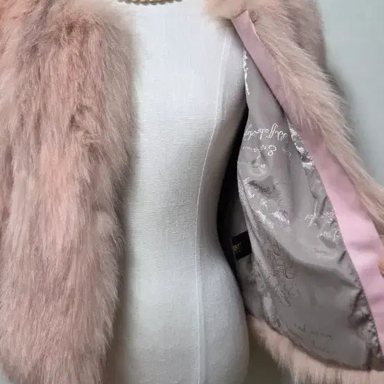 [BUNJANG] Pink Faux Fur Jacket / 핑크 페이크퍼 자켓