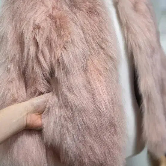 [BUNJANG] Pink Faux Fur Jacket / 핑크 페이크퍼 자켓