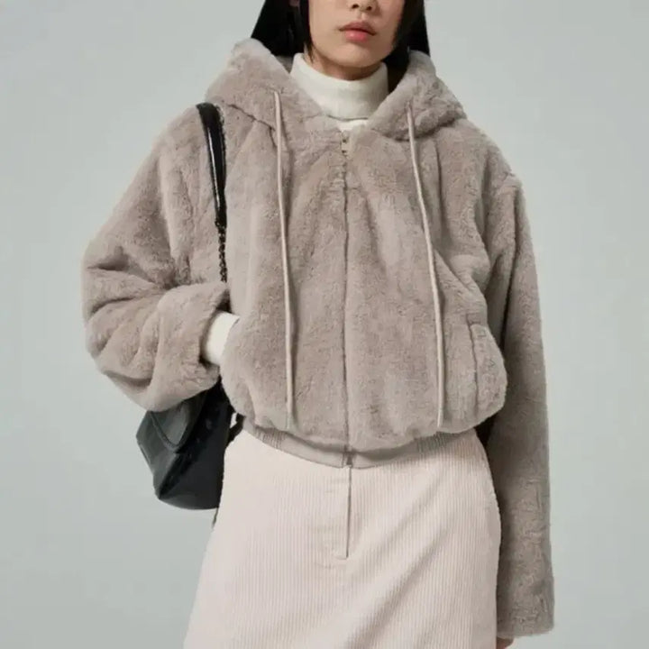 [BUNJANG] 8 Seconds Hooded Fur Jacket / 에잇세컨즈 후드 퍼 자켓