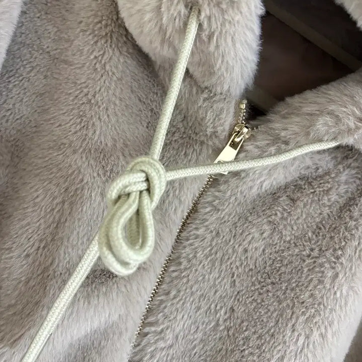 [BUNJANG] 8 Seconds Hooded Fur Jacket / 에잇세컨즈 후드 퍼 자켓