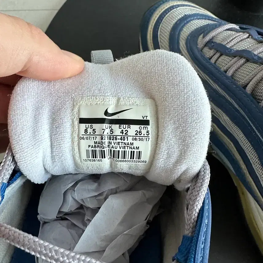 [BUNJANG] Nike Air Max 97 Blue/Silver Sneakers / 나이키 맥스 97 파은 265