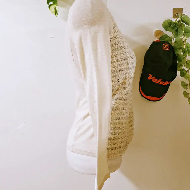 [BUNJANG] On&amp;On Tweed Pullover Knit Beige / 온앤온 배색트위드 풀오버니트 55 베이지
