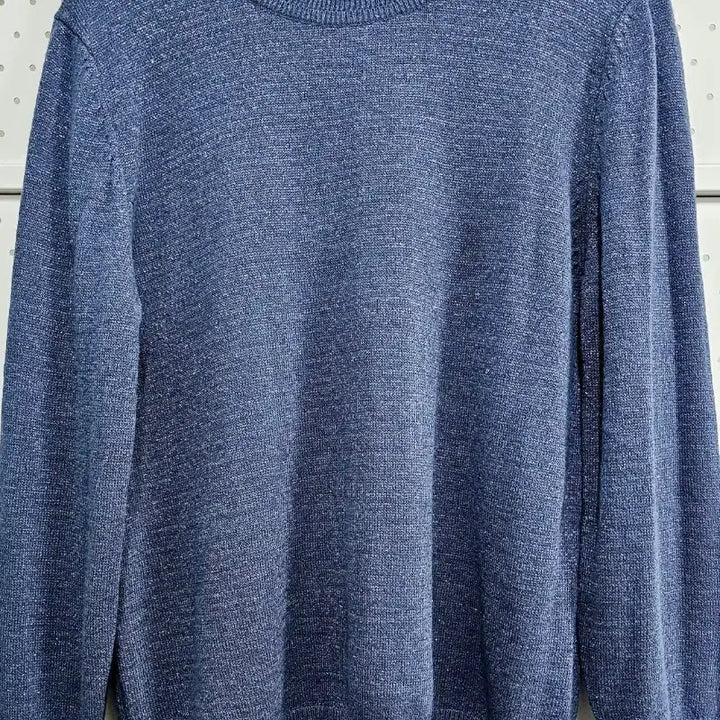 [BUNJANG] Unbranded Metallic Long Knit Sweater / 라운드넥 언발 롱니트 메탈사 반짝이 니트