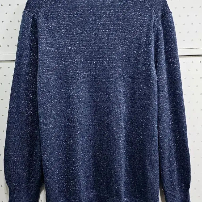 [BUNJANG] Unbranded Metallic Long Knit Sweater / 라운드넥 언발 롱니트 메탈사 반짝이 니트