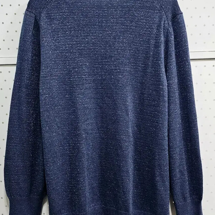 [BUNJANG] Unbranded Metallic Long Knit Sweater / 라운드넥 언발 롱니트 메탈사 반짝이 니트