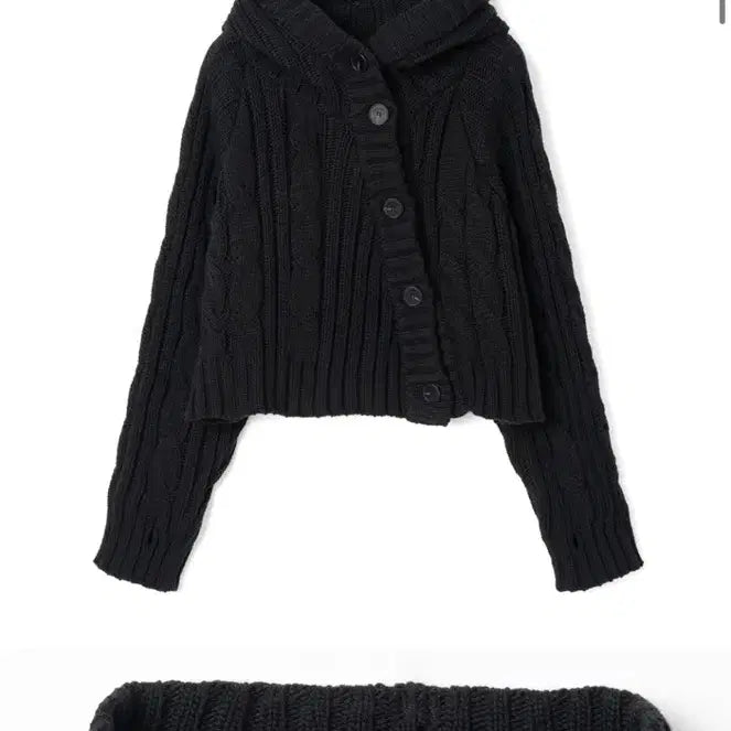 [BUNJANG] Millo Woman Button Hooded Bolero Cardigan / 밀로 우먼 버튼 후드 볼레로 가디건