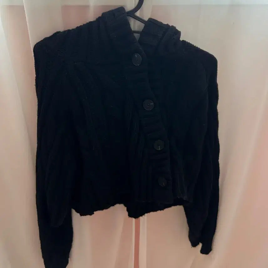 [BUNJANG] Millo Woman Button Hooded Bolero Cardigan / 밀로 우먼 버튼 후드 볼레로 가디건