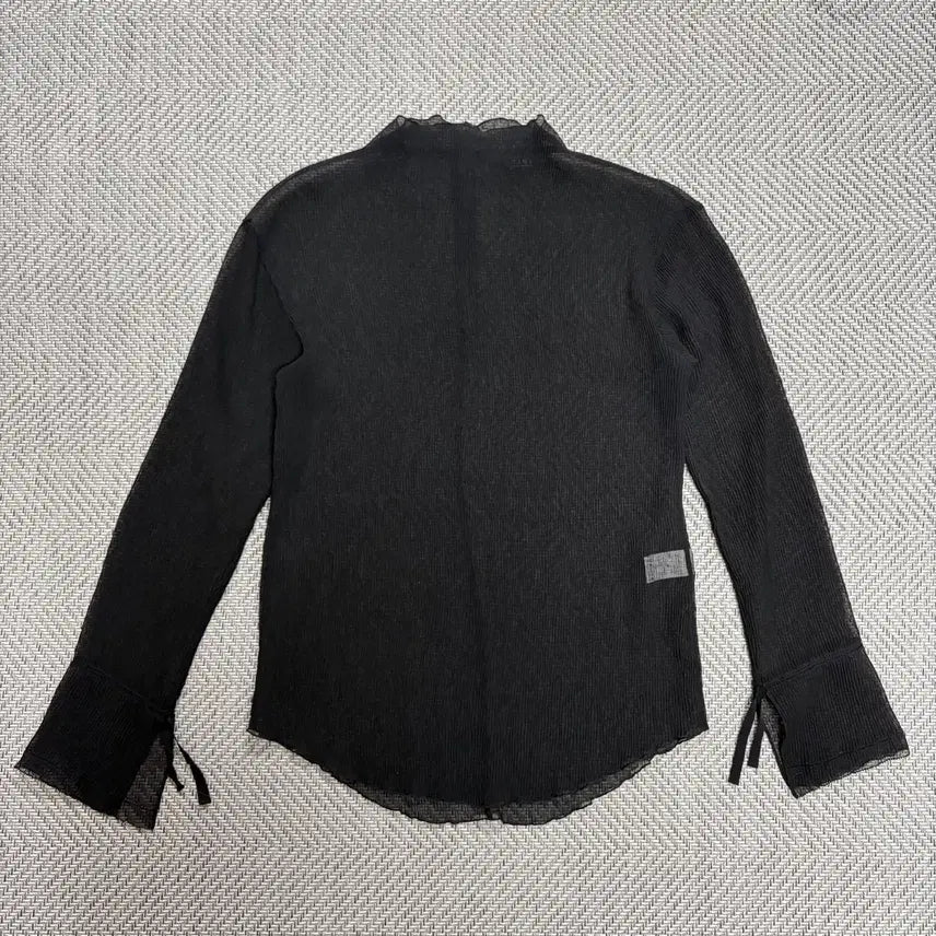 [BUNJANG] F Black See-through Blouse / (F)타임 블랙 시스루 블라우스