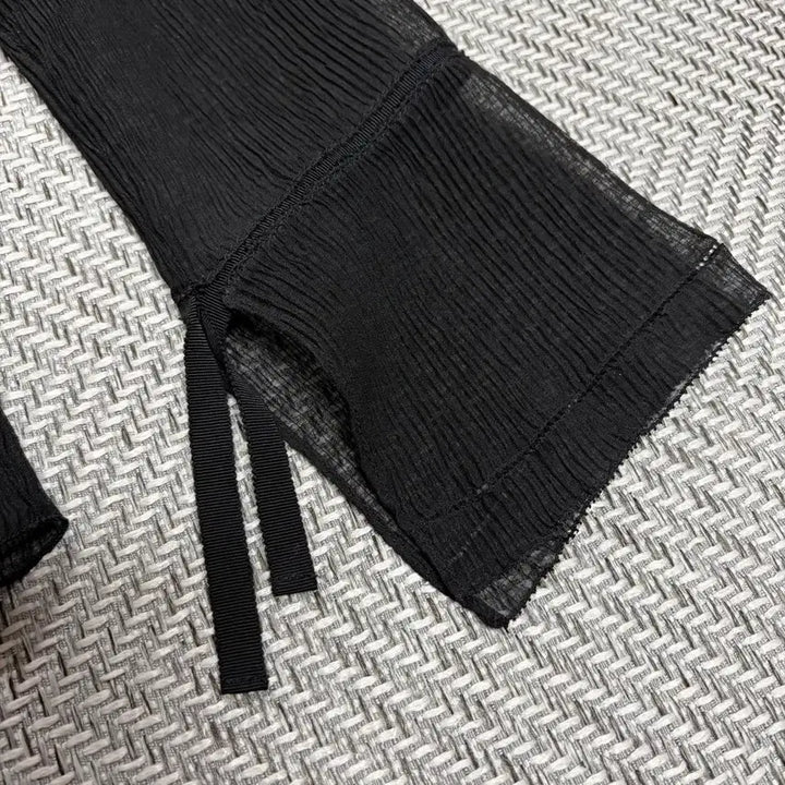 [BUNJANG] F Black See-through Blouse / (F)타임 블랙 시스루 블라우스