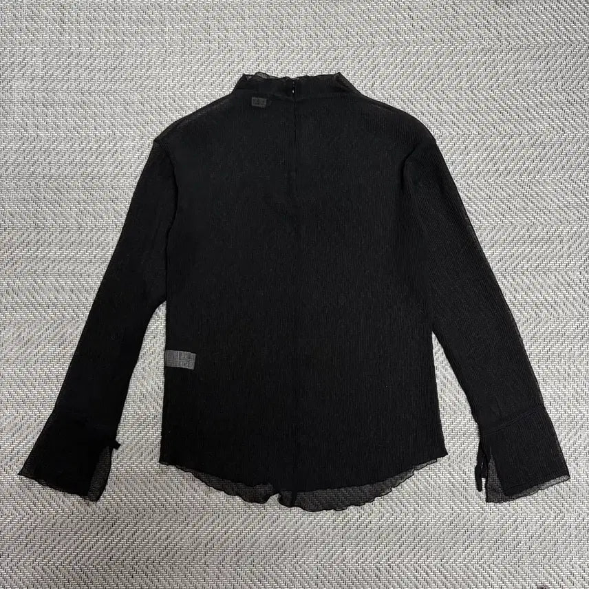 [BUNJANG] F Black See-through Blouse / (F)타임 블랙 시스루 블라우스