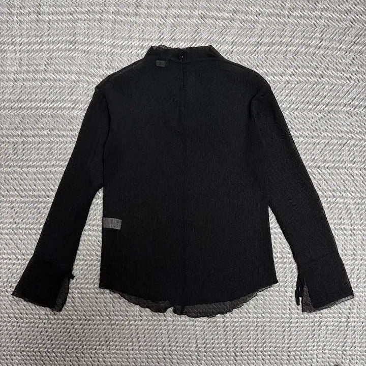 [BUNJANG] F Black See-through Blouse / (F)타임 블랙 시스루 블라우스