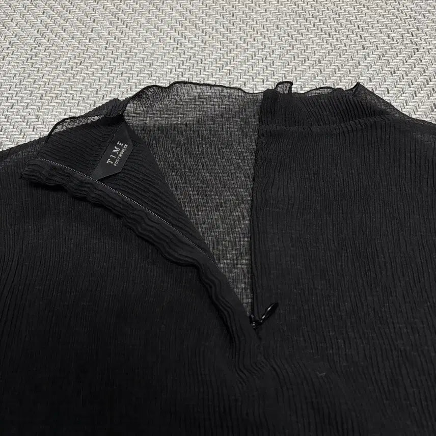 [BUNJANG] F Black See-through Blouse / (F)타임 블랙 시스루 블라우스