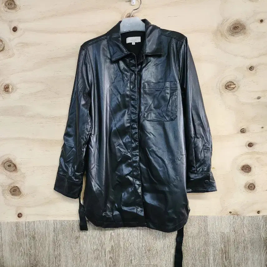 [BUNJANG] Celebshop Vegan Leather Shirt Jacket / 452) 셀럽샵 비건레더 셔츠형 자켓