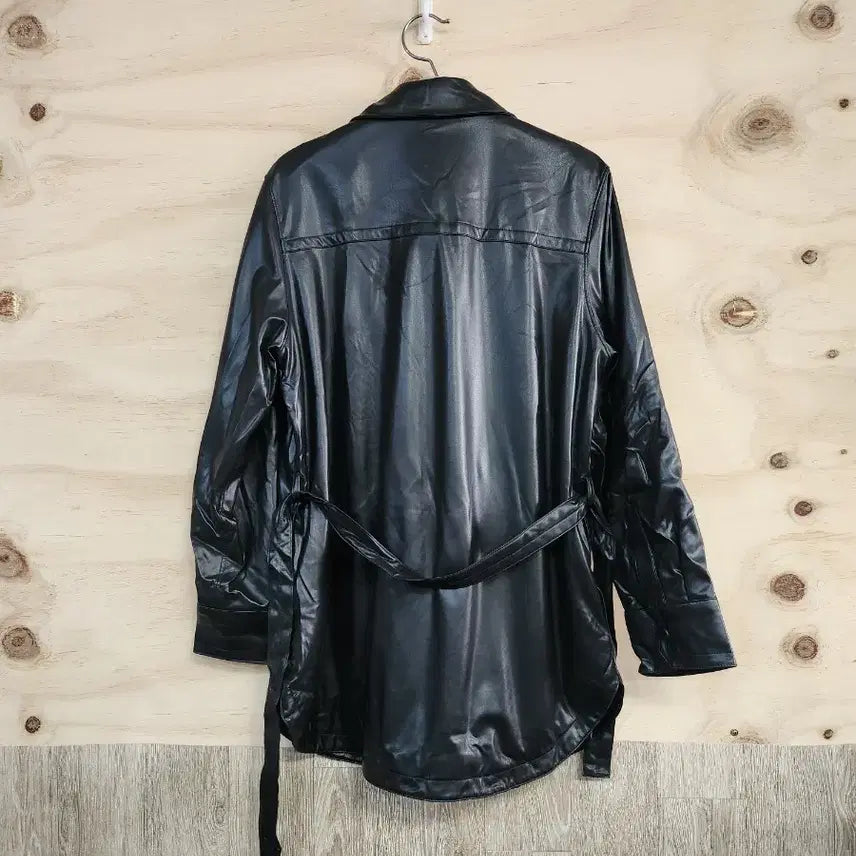 [BUNJANG] Celebshop Vegan Leather Shirt Jacket / 452) 셀럽샵 비건레더 셔츠형 자켓