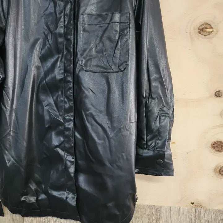 [BUNJANG] Celebshop Vegan Leather Shirt Jacket / 452) 셀럽샵 비건레더 셔츠형 자켓