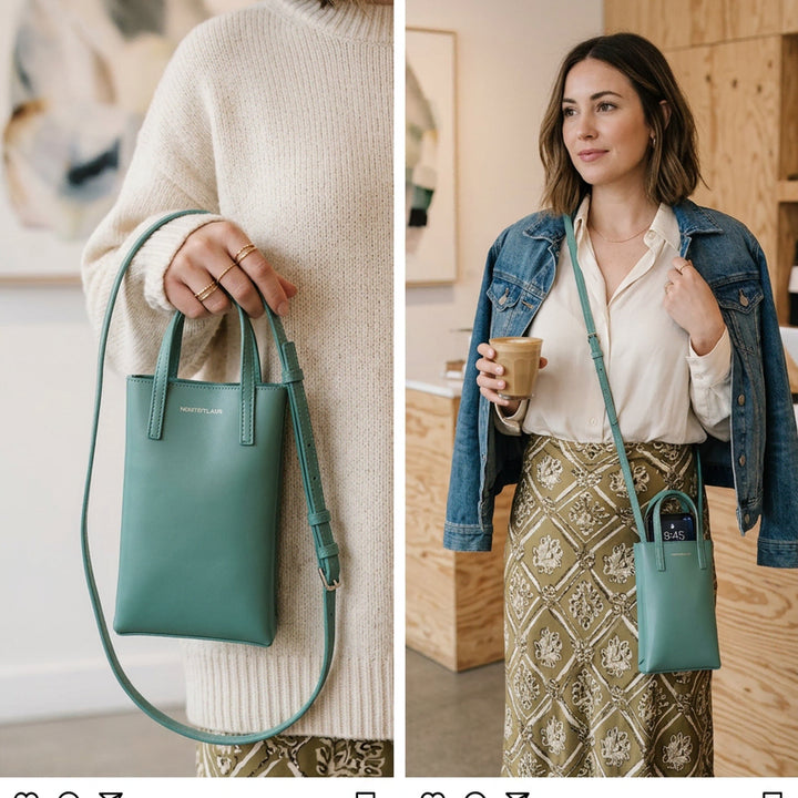 [BUNJANG] Beanpole On Air Mini Tote Bag - Khaki / 빈폴 온에어 핸드폰 미니 토트백 카키