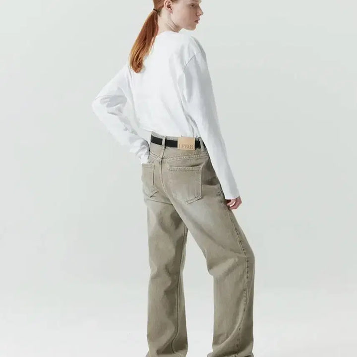 [BUNJANG] Levar Relaxed Fit Denim - Sand Beige / 르바 Relaxed Fit Denim - Sand Baige