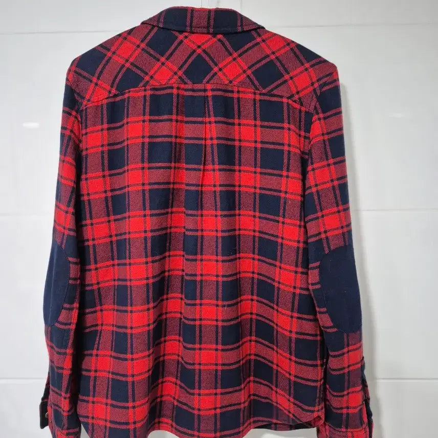 [BUNJANG] Lacoste Red Check Shirt / 라코스테 레드 체크 남방 셔츠95
