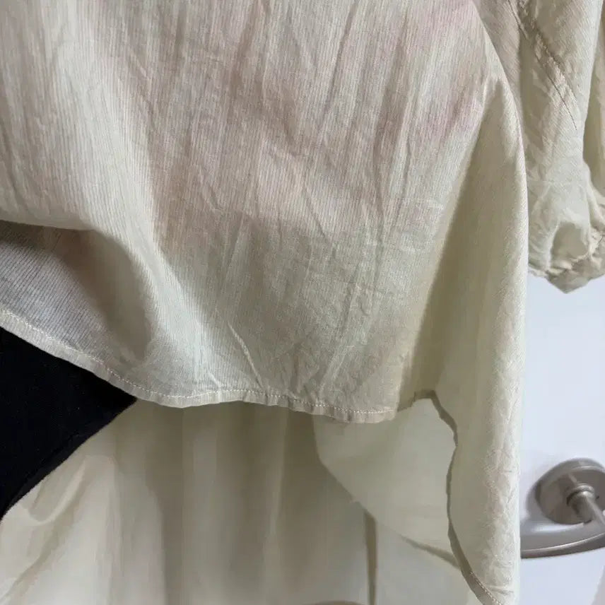 [BUNJANG] Vintage Beige Cotton Midi Dress / (일본 수입 빈티지)원피스 베이지 기본 면100 노카라 미디 하프
