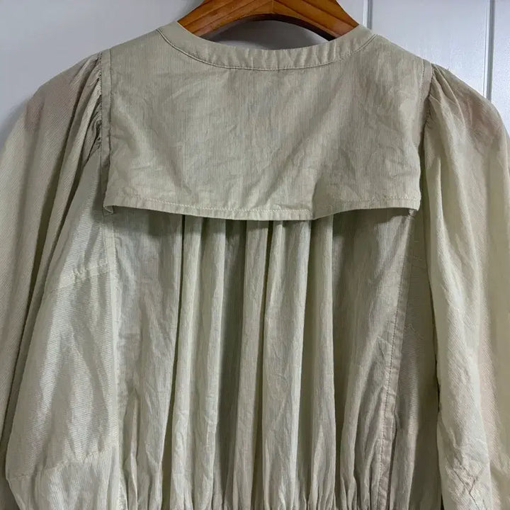 [BUNJANG] Vintage Beige Cotton Midi Dress / (일본 수입 빈티지)원피스 베이지 기본 면100 노카라 미디 하프