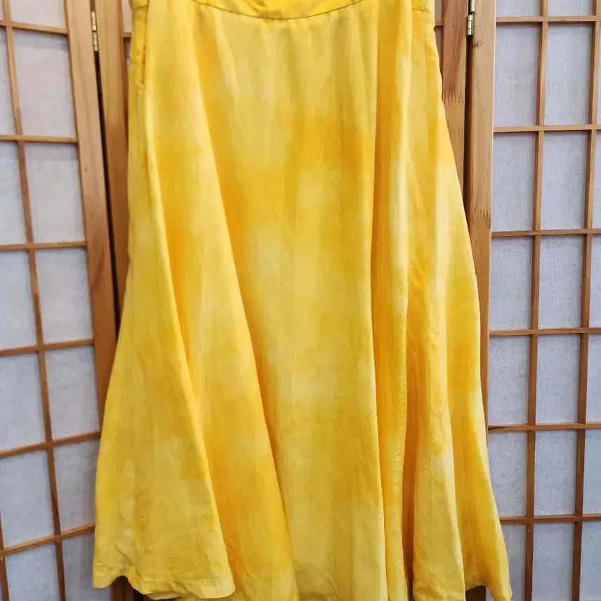 [BUNJANG] It MICHAA Yellow Linen Blend Long Skirt / 잇미샤 옐로우 마혼방 롱 스커트 M