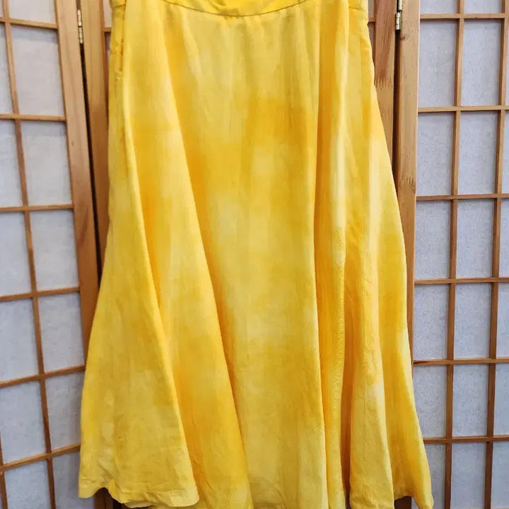 [BUNJANG] It MICHAA Yellow Linen Blend Long Skirt / 잇미샤 옐로우 마혼방 롱 스커트 M