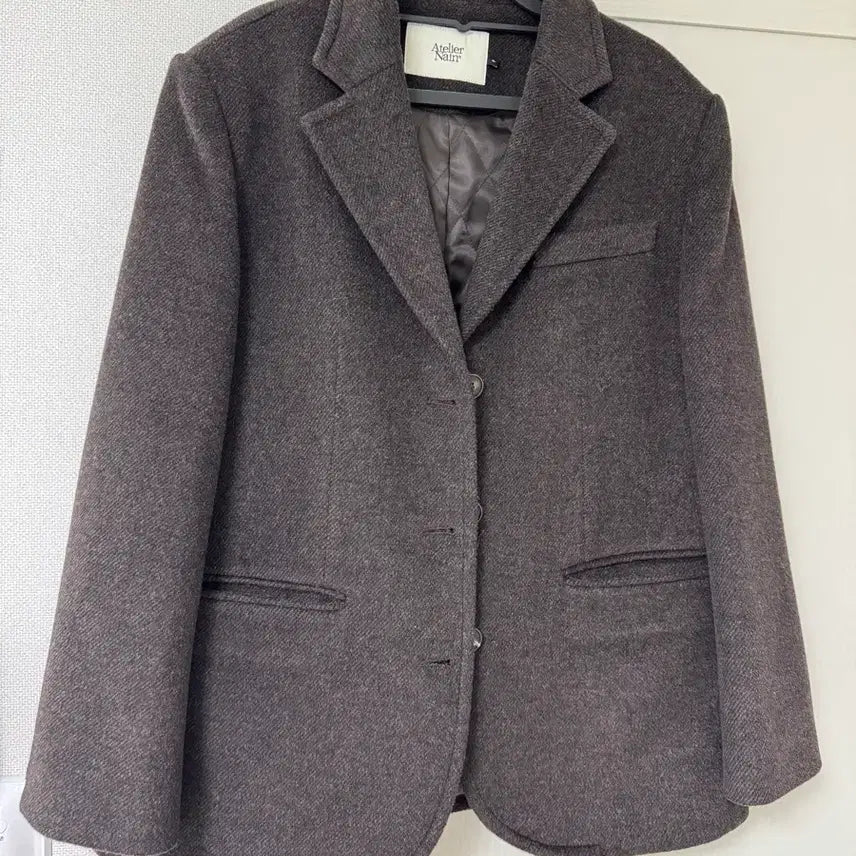 [BUNJANG] Atelier Nain Herringbone Brown Jacket / Atelier Nain 헤링본 브라운 자켓 아틀리에나인 겨울자켓 1회착용