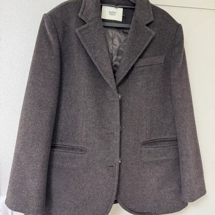 [BUNJANG] Atelier Nain Herringbone Brown Jacket / Atelier Nain 헤링본 브라운 자켓 아틀리에나인 겨울자켓 1회착용
