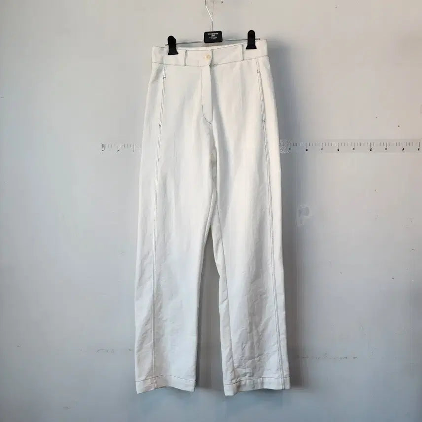 [BUNJANG] POST MODERN White Stitch Denim Pants / POST MODERN 화이트 스티치 데님 팬츠