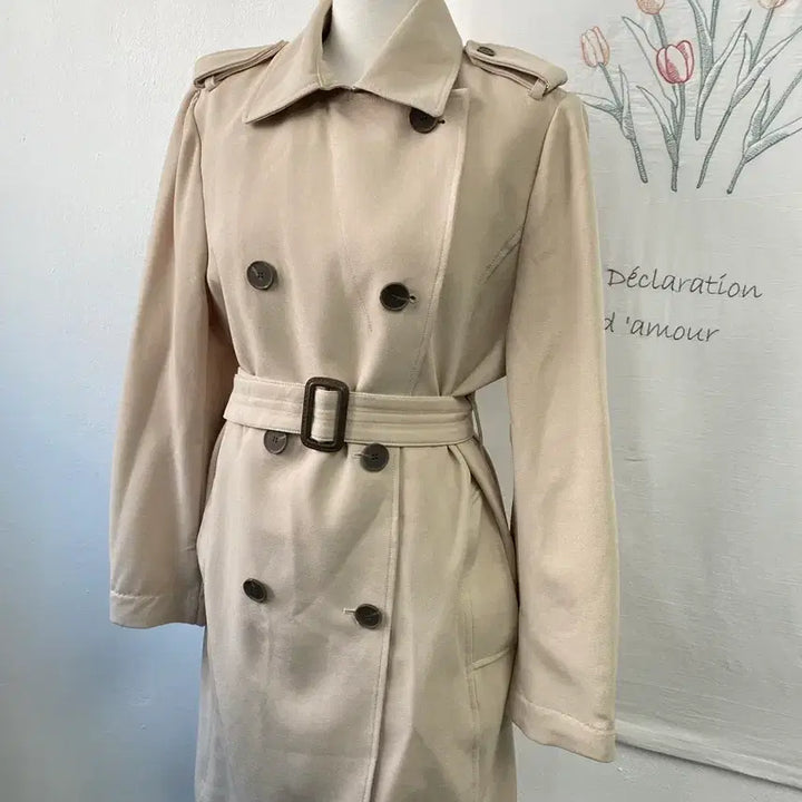 [BUNJANG] Jenny &amp; Alice Beige Belted Trench Coat / 제니앤앨리스 베이지 벨트 트렌치코트