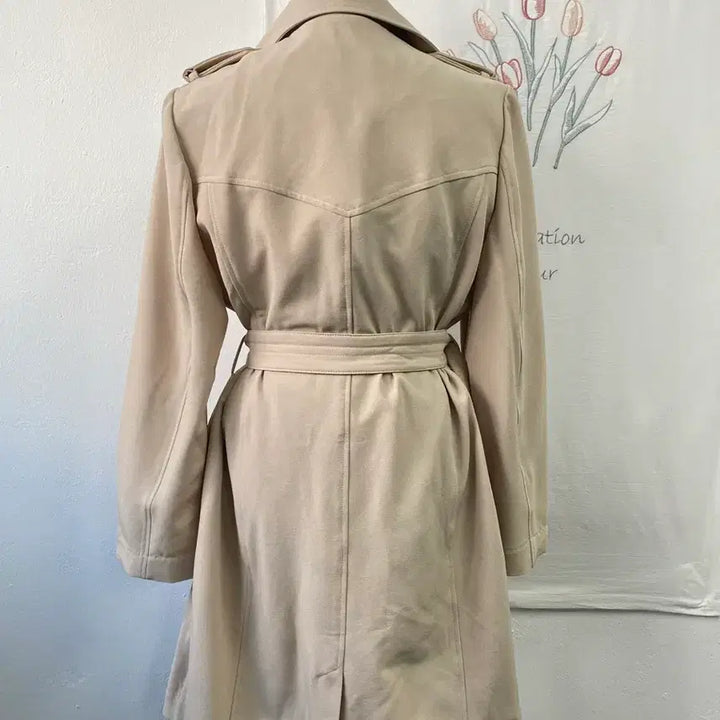[BUNJANG] Jenny &amp; Alice Beige Belted Trench Coat / 제니앤앨리스 베이지 벨트 트렌치코트
