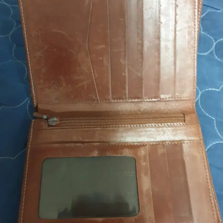 [BUNJANG] Paco Rabanne Paris Leather Card Long Wallet / (빈티지) 파코라반 파리 소가죽 에이징 카드 장지갑 브라운