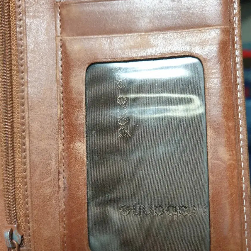 [BUNJANG] Paco Rabanne Paris Leather Card Long Wallet / (빈티지) 파코라반 파리 소가죽 에이징 카드 장지갑 브라운