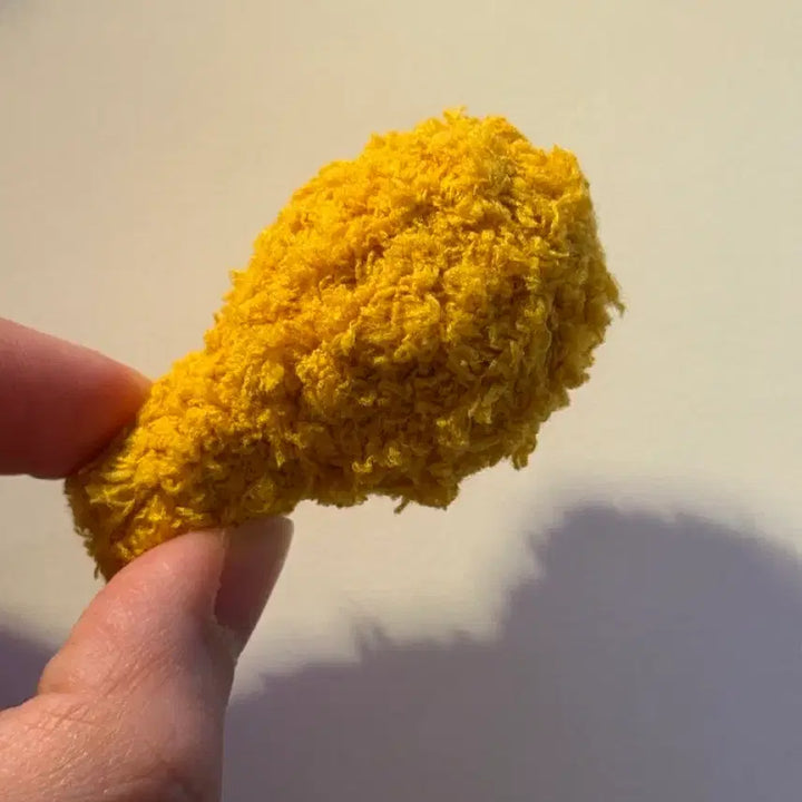 [BUNJANG] Fried Chicken Leg Crochet Keyring / 후라이드 닭다리 치킨 뜨개 키링