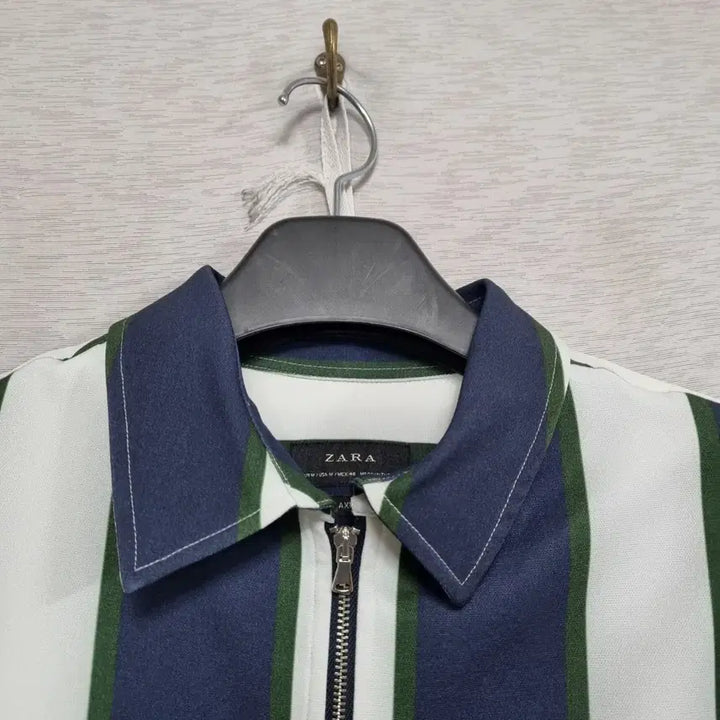 [BUNJANG] ZARA Striped Zip-Up Shirt (Men&