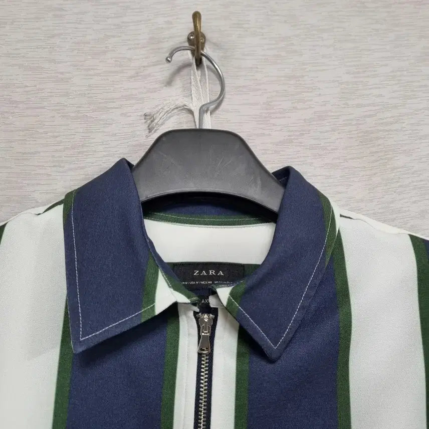 [BUNJANG] ZARA Striped Zip-Up Shirt (Men&