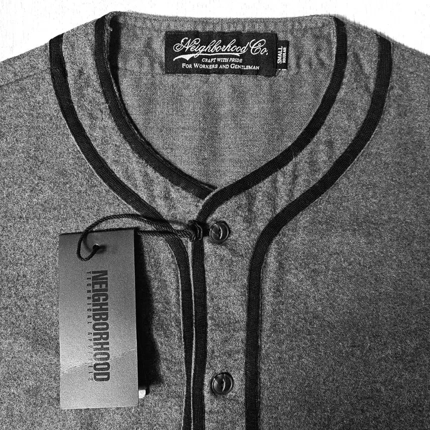[BUNJANG] Neighborhood Wool Baseball Shirt Outer / 네이버후드 모직 베이스볼 셔츠 아우터 d150