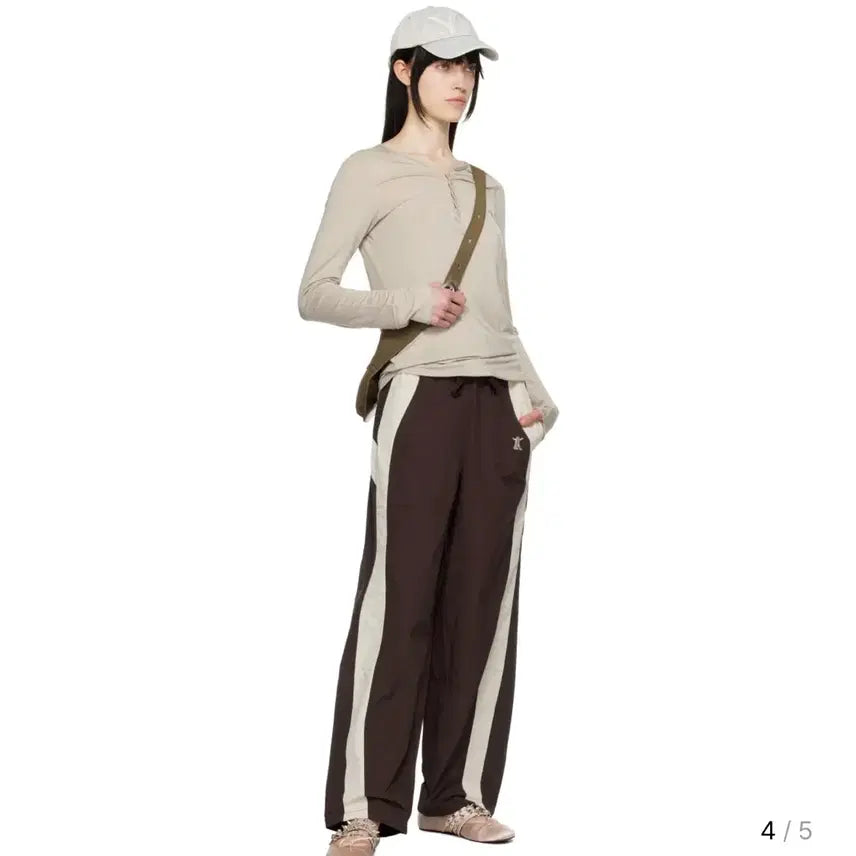 [SOLD OUT] 오픈와이와이 컬러 블록 트랙 팬츠 브라운 L