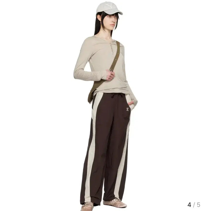 [SOLD OUT] 오픈와이와이 컬러 블록 트랙 팬츠 브라운 L